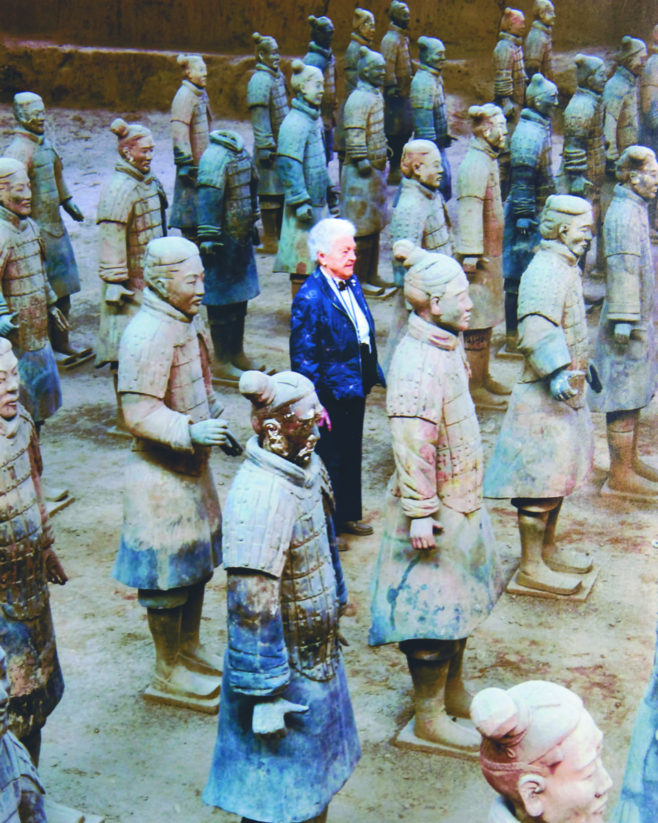 Hazel McCallion standing among the Terracotta Army warriors in Xi’an, China.